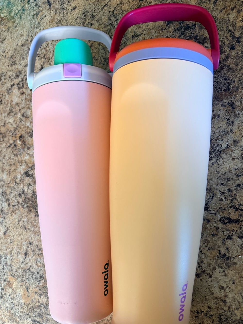 Owala 40 oz. FreeSip Sway Travel Tumbler 
Owala Pastel Pink and Peach Insulated
